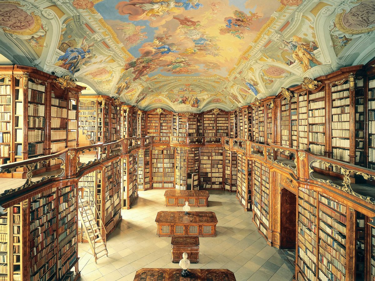 The Admont Library in Admont, Austria 